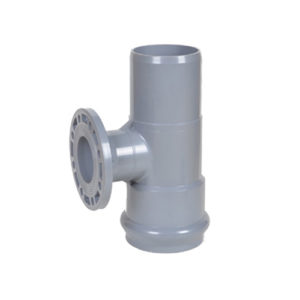 UPVC ONE FAUCET ONE FLANGE AND ONE INSERT REDUCING TEE